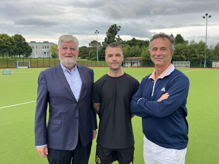 Dr Cormac Kilty (President, UCD MHC), Alan Sothern, and Simon Filgas (UCD MHC Admin)